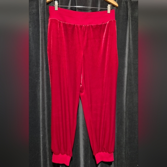 New York & Company Vibrant Red Joggers - Picture 1 of 3